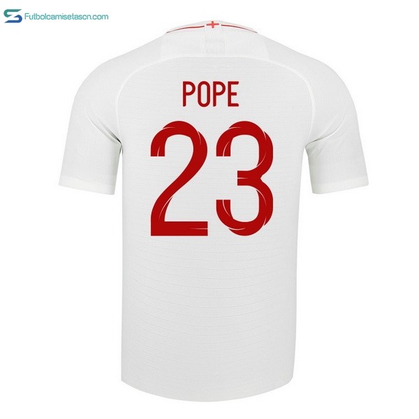 Camiseta Inglaterra 1ª Pope 2018 Blanco